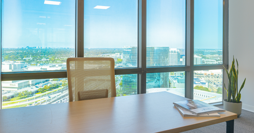 Dallas skyline representing diverse coworking markets across different submarkets